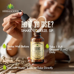 Label highlights sea kelp source in HERBALICIOUS Iodine Drops.