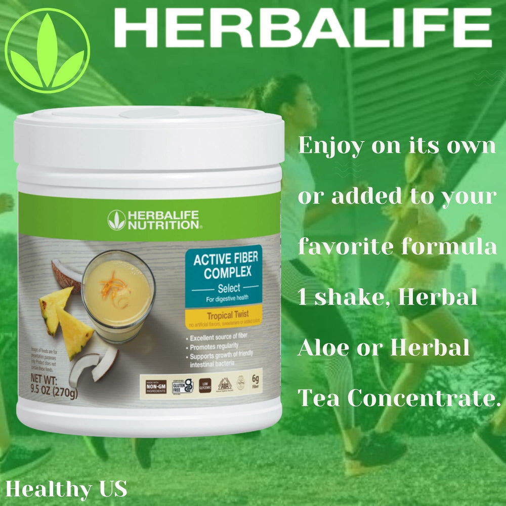 Herbalife Active Fiber Complex Select Tropical Twist gluten-free label on packaging