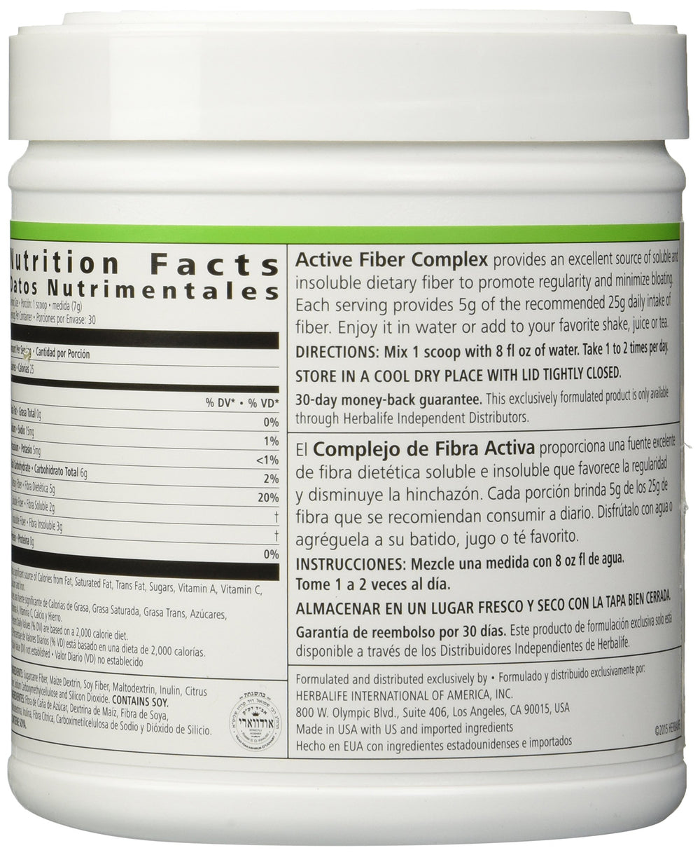 Herbalife Active Fiber powder being scooped to boost daily fiber intake