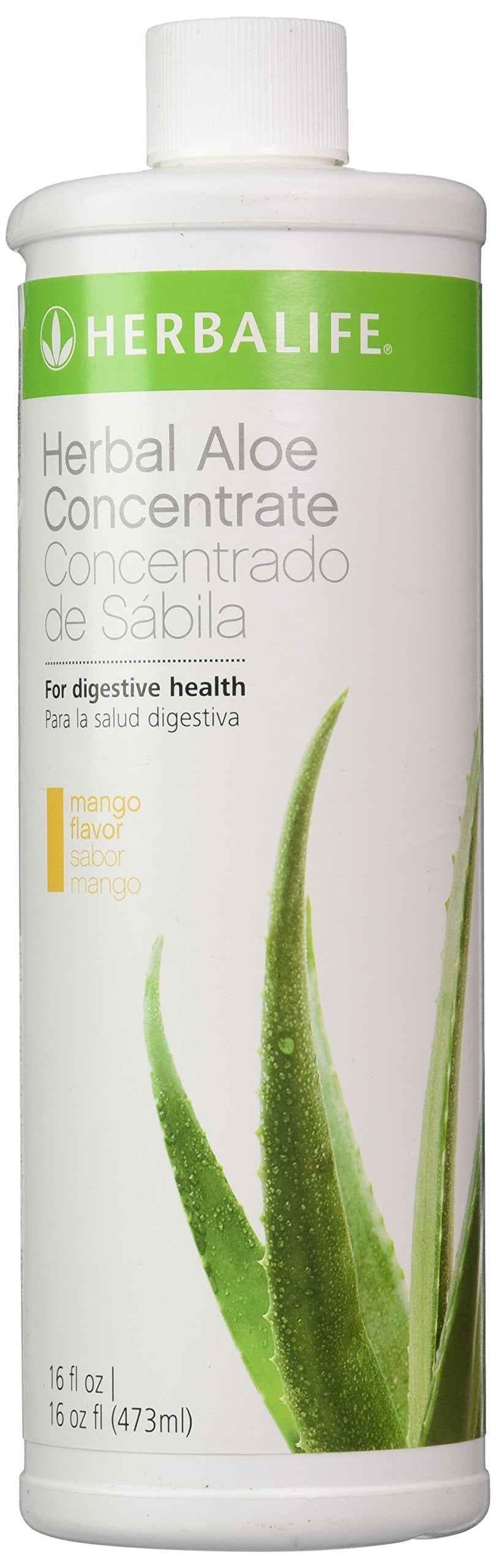 Herbalife Herbal Aloe Drink Mango concentrate bottle showcasing the product.