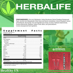 Herbalife Liftoff Pomegranate-Berry Burst tube provides a portable energy lift