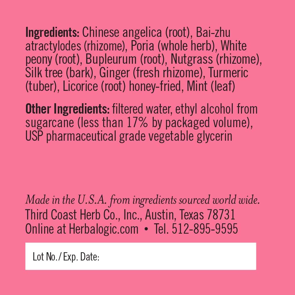 Herbalogic Peacekeeper ingredients reveal turmeric and traditional herbs for balance