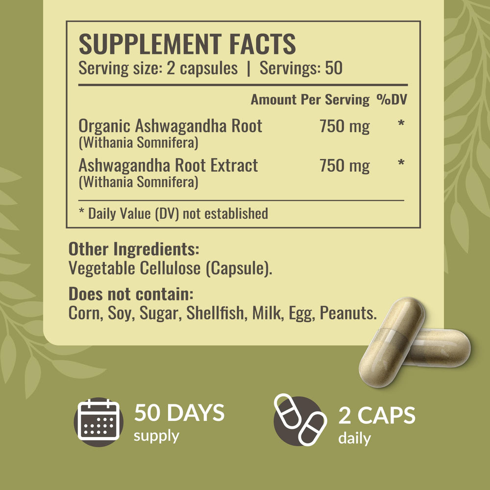HERBAMAMA Ashwagandha root powder visual suggesting pure plant-based ingredients.