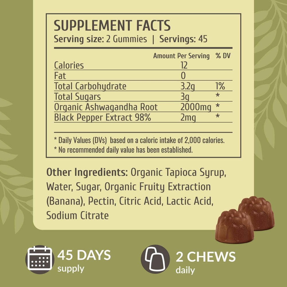 HERBAMAMA Ashwagandha gummies close-up texture shows soft, fruity chew.