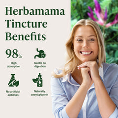 HERBAMAMA Drops liquid texture close-up demonstrates rapid absorption