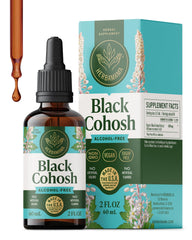 Herbamama Black Cohosh tincture bottle promotes daily mood support.
