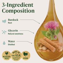 Vegetarian formula without alcohol or sugar, suitable for vegan routines.