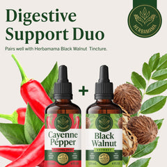 Shake before use and enjoy a peppery sensation with HERBAMAMA drops