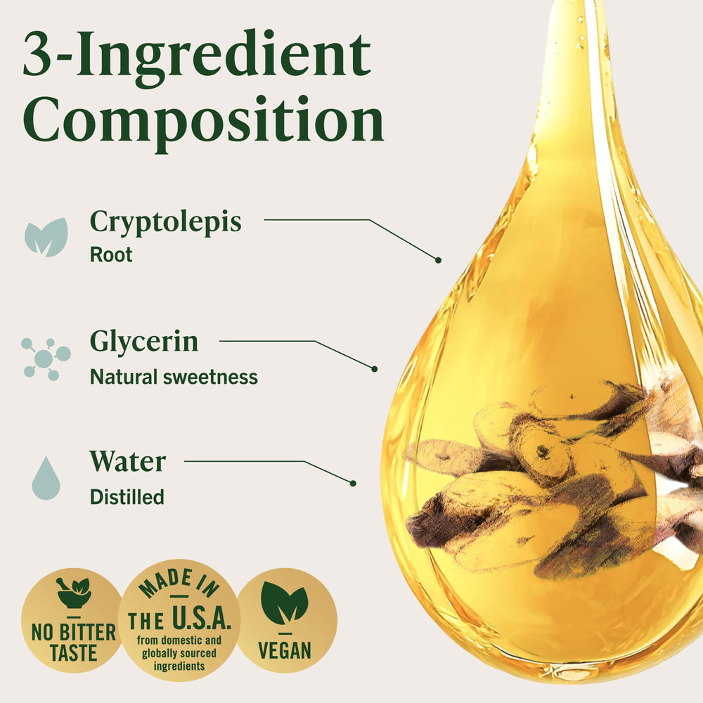 Three-ingredient vegan formula featuring Cryptolepis root and glycerin