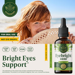 Herbamama Eyebright tincture dropper close-up for fast absorption.
