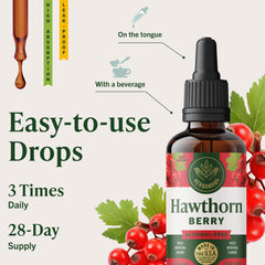 HERBAMAMA Hawthorn Berry Drops close-up of amber liquid