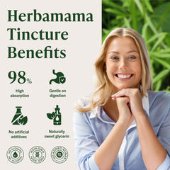 HERBAMAMA Cleavers tincture ingredients leaves glycerin water.