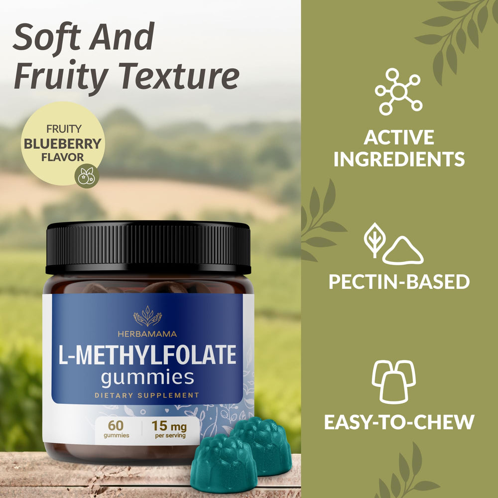 HERBAMAMA texture close-up highlights pectin-based chewability and smooth bite.