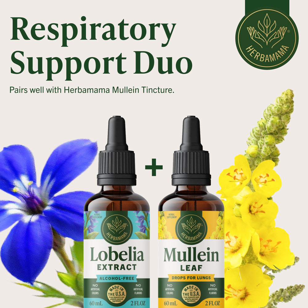 HERBAMAMA tincture offers rapid absorption for quick respiratory support.