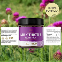 HERBAMAMA Milk Thistle on-the-go scene with portable gummies for daily routine