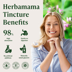 HERBAMAMA drops in glass illustrate easy addition to drinks.