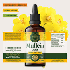 Travel-friendly bottle of HERBAMAMA Mullein Drops for on-the-go use.
