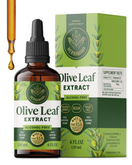 HERBAMAMA olive leaf drops bottle for easy daily immune support in a vegan, alcohol-free tincture