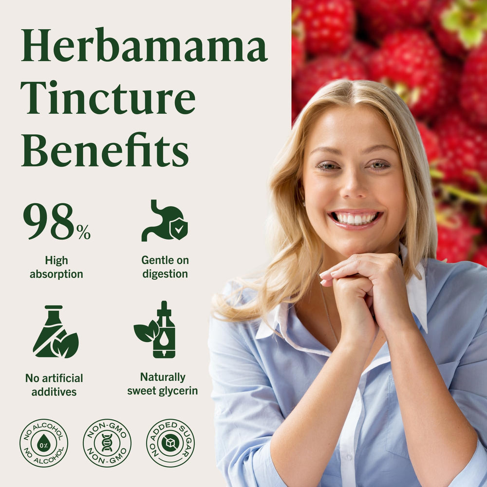 HERBAMAMA Raspberry Ketones water pairing shows simple dosage