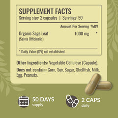 HERBAMAMA sage leaves dried on surface, natural plant source for wellness.