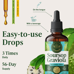 HERBAMAMA Soursop Drops added to water or juice for a smooth routine