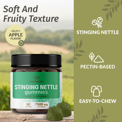 HERBAMAMA Stinging Nettle Gummies tapioca-coated option reduces sticking during handling.