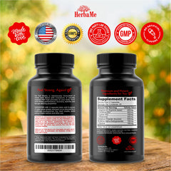 Close-up of HerbaMe HGH capsules ready for workouts and recovery