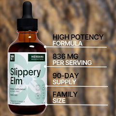 HERBANA Slippery Elm Bark Drops throat soothing action in use