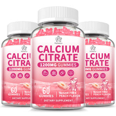 Herbance Calcium Citrate Gummies bottle for daily calcium support