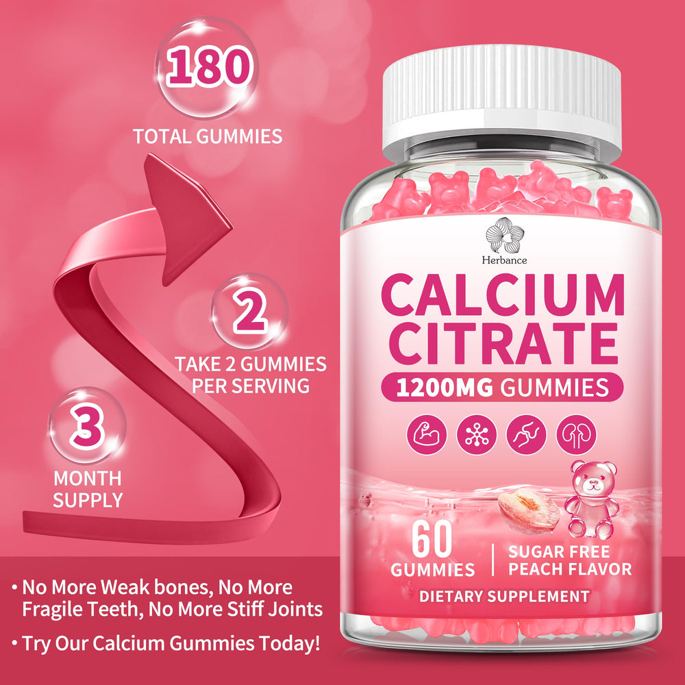 Two daily servings shown for easy routine with Herbance gummies