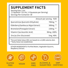 Herbance liposomal quercetin pour highlights quick dosing and on-the-go convenience.