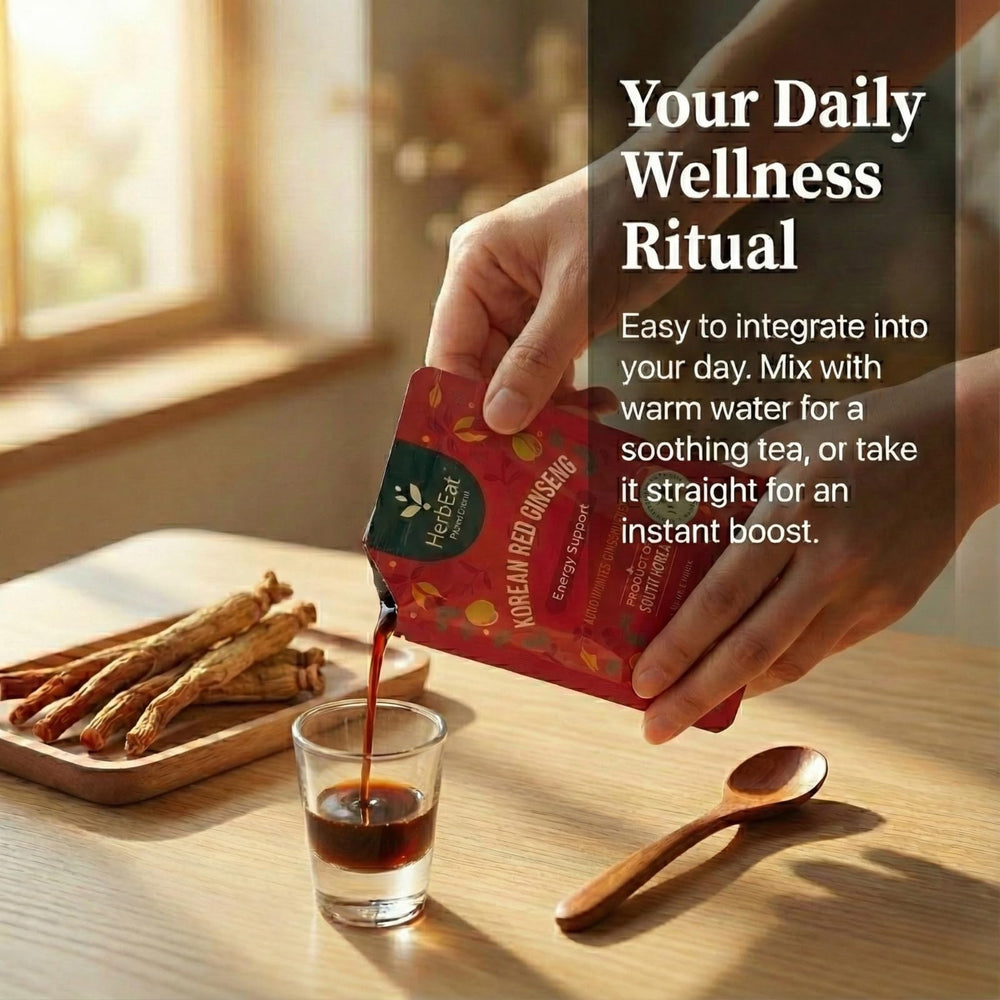 HERBEAT Korean Red Ginseng Prime vegan formula symbol on packaging