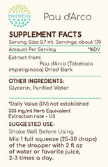 Pipette dispensing HerbEra PAU d'Arco B120 alcohol-free tincture