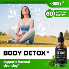 HERBIFY Cilantro Tincture dropper enables easy, precise daily dosing