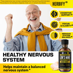 HERBIFY Lions Mane extract with wild ingredients for immune-support wellness.