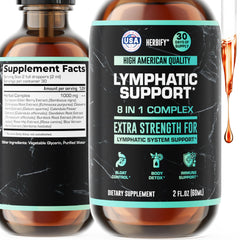 HERBIFY Lymphatic Drainage Drops bottle for daily detox support