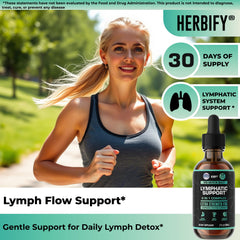 HERBIFY Lymphatic Drops dropper close-up highlighting fast absorption