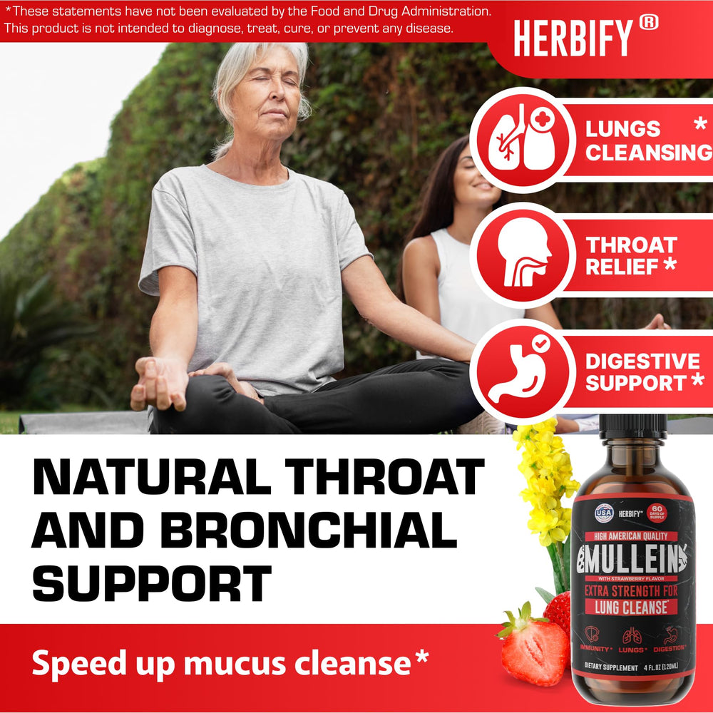 HERBIFY Mullein Drops dropper showing easy dosing for convenient use