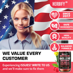 Herbify Mullein Drops raspberry flavor bottle encourages easy daily use.