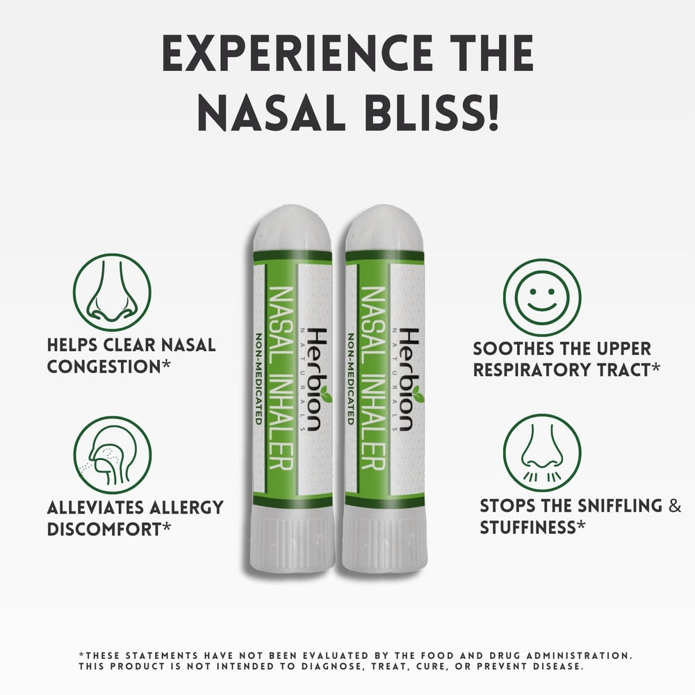 Cap removal and inhalation with Herbion Naturals Nasal Inhaler.