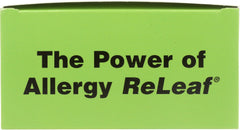 Herbs Etc. Allergy ReLeaf label close-up showing ingredients.