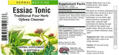 Closeup of Herbs Etc. Essiac Tonic softgel capsules highlighting herbal blend.