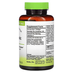 Herbs Etc. Essiac Tonic Softgels capsules closeup highlights softgel texture for convenient daily use.