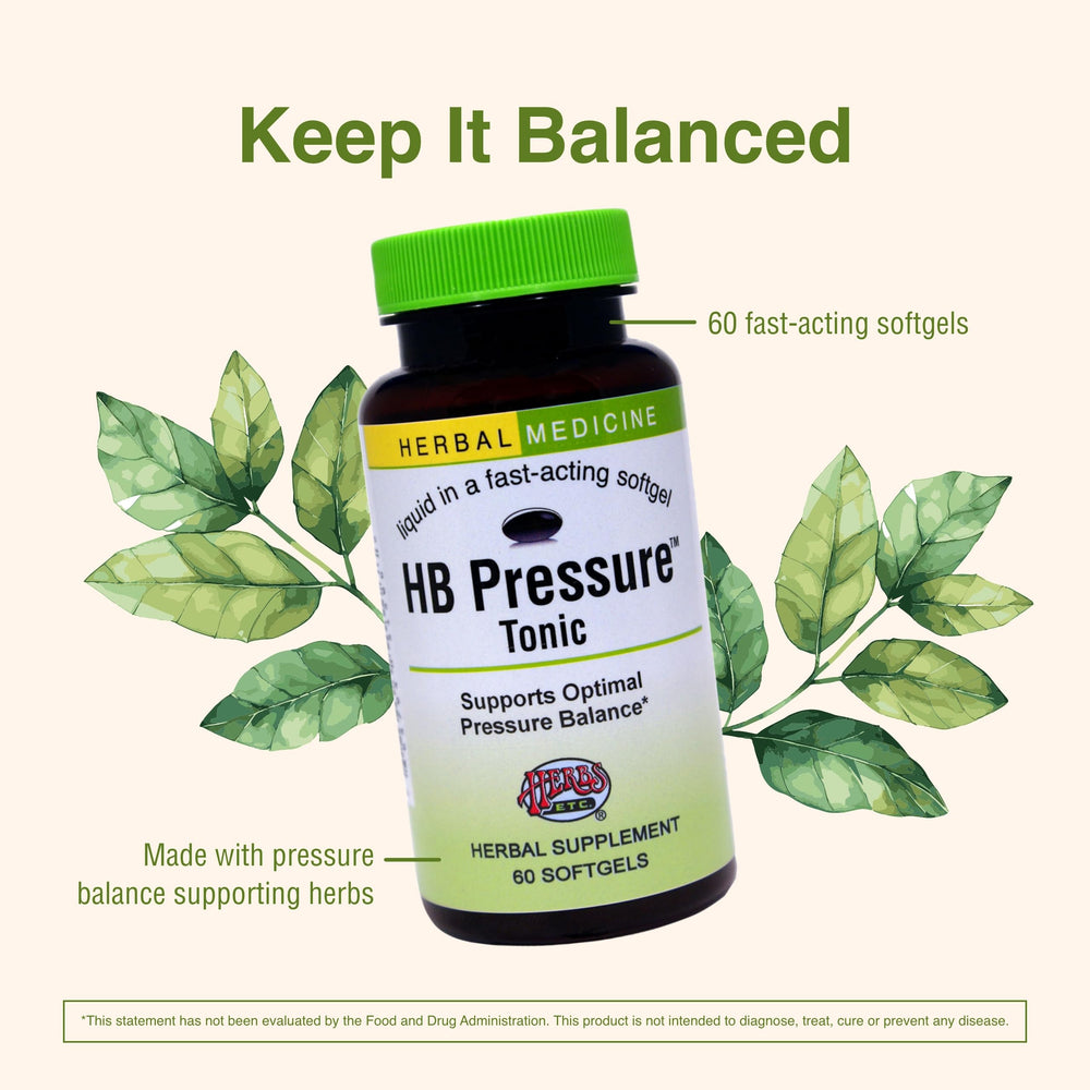 HB Pressure Tonic ingredients highlight hawthorn and linden botanicals