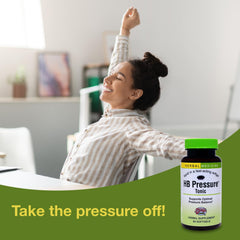 HB Pressure Tonic softgels close-up emphasizes smooth gluten-free capsules