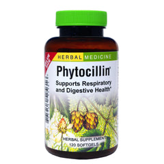Herbs Etc. Phytocillin softgels close-up for digestive and respiratory support