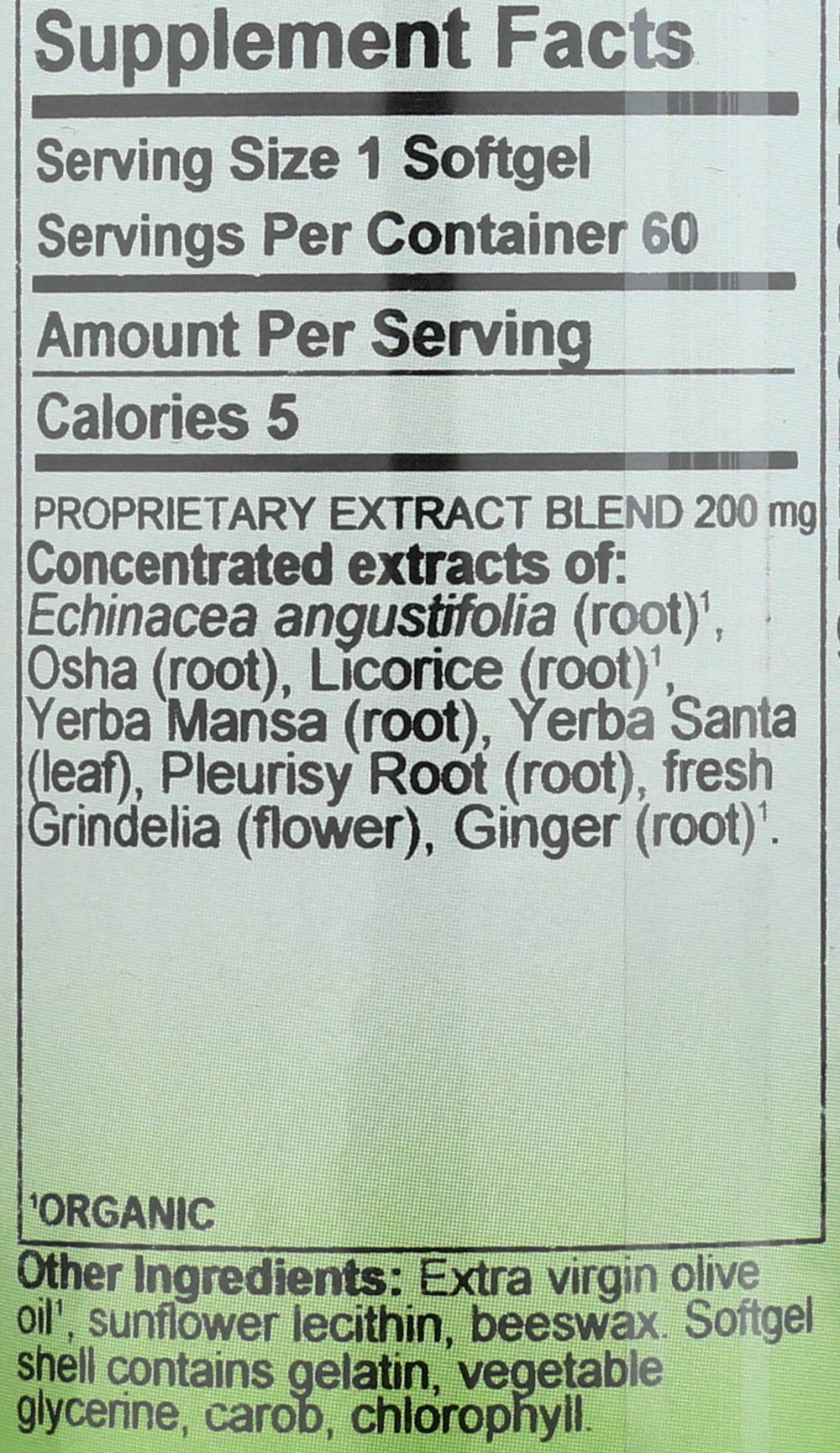 Herbs Etc. Respiratonic bottle label details ingredients for short-term respiratory use.