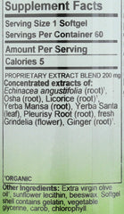 Herbs Etc. Respiratonic bottle label details ingredients for short-term respiratory use.