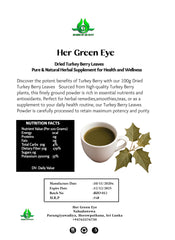 Texture closeup of Herbs of Heaven Turkey Berry Leaves Powder rich in aroma