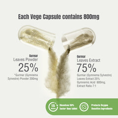 Herbsforever Gurmar capsules label highlights 90 capsules and 7:1 gymnema extract.